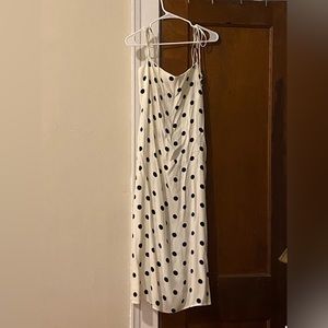 Reformation tie sleeve slip dress